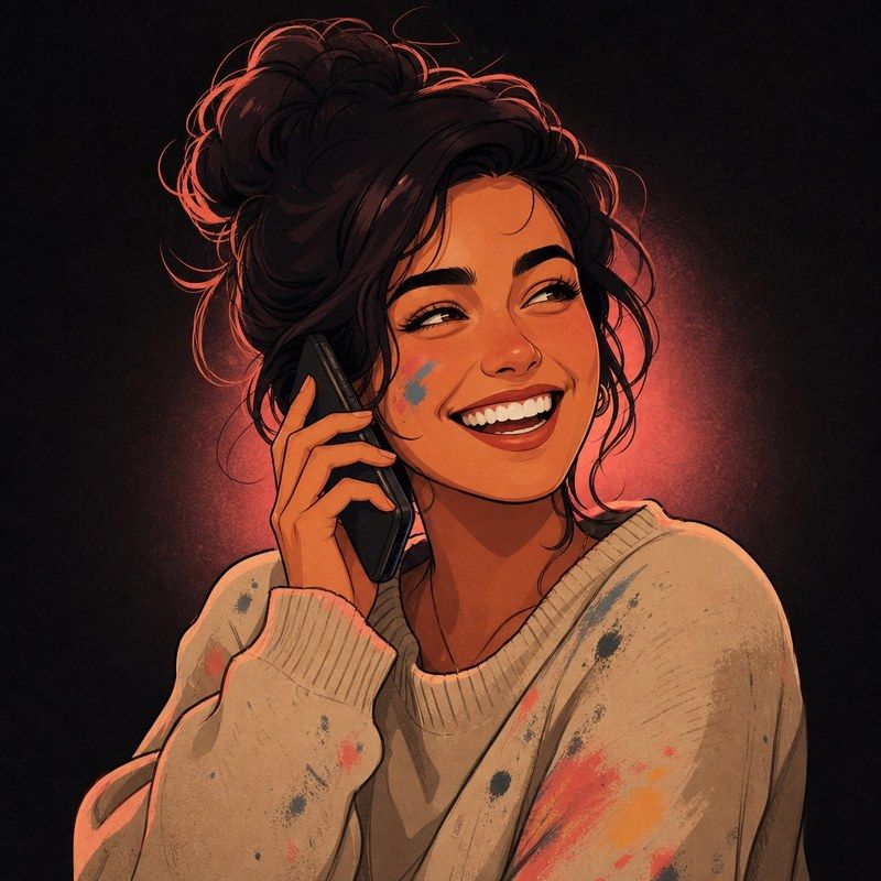 Maya, illustrated portrait