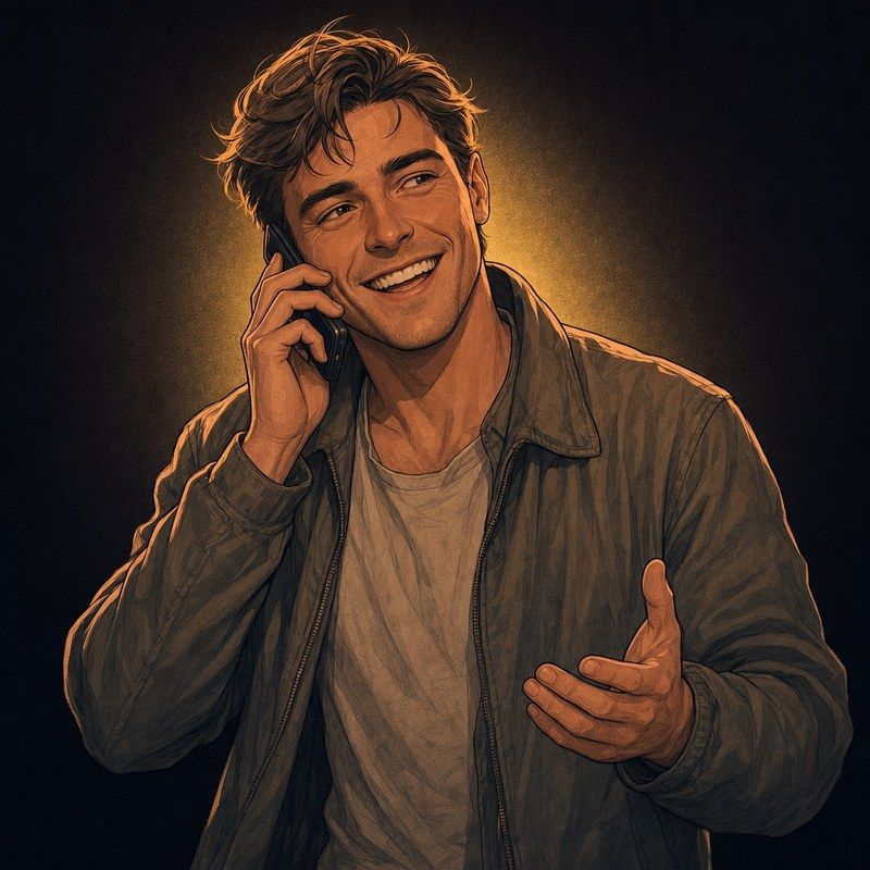 Sam, illustrated portrait